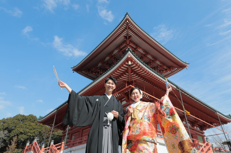 【成田山新勝寺本堂ロケーション+洋装スタジオ撮影】1日貸し切りプラン★≪安心!120枚以上の全データ付き≫