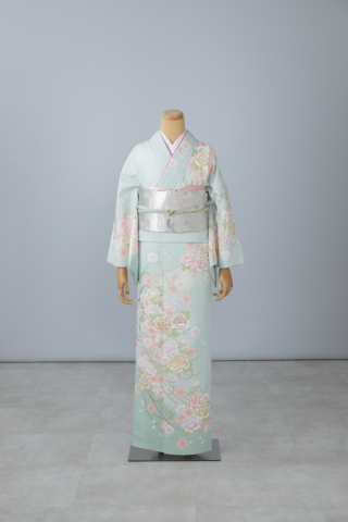 【訪問着】　水色