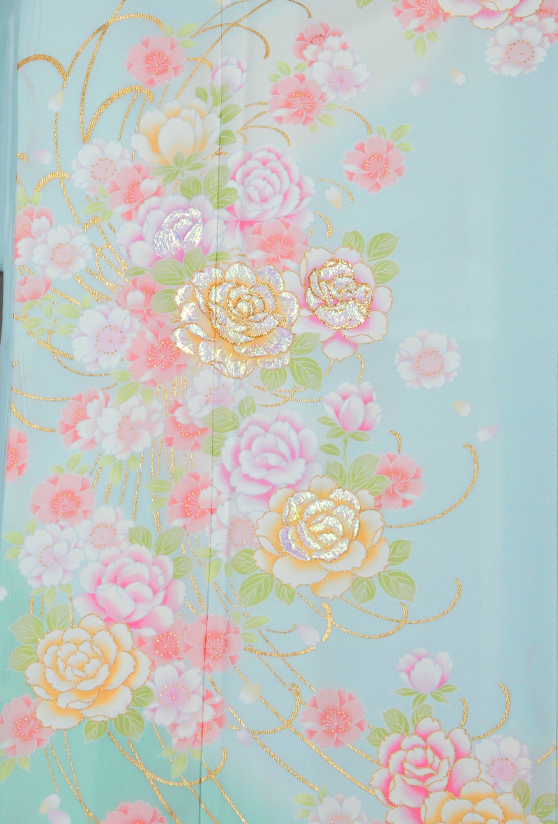 【訪問着】　水色