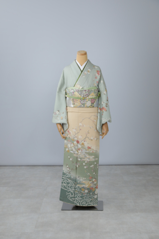 【訪問着】　みどり