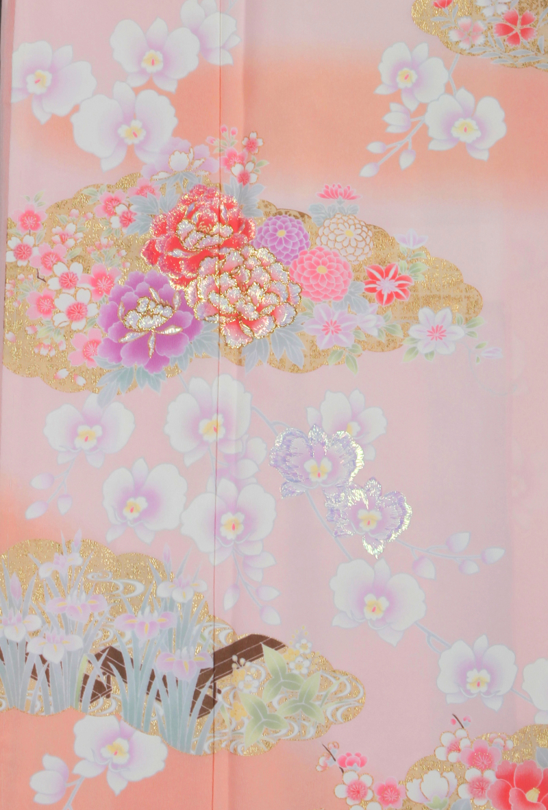 【訪問着】　濃いピンク