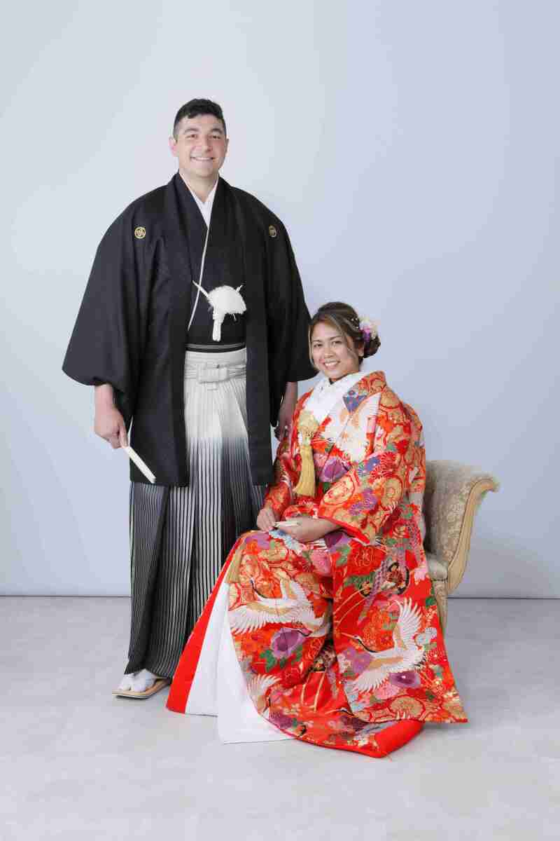 まずは和装から撮影スタート