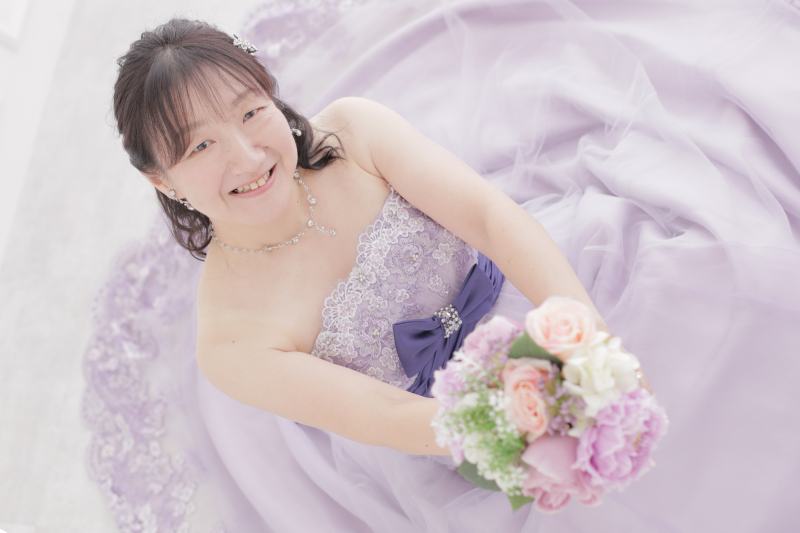 お誕生日記念に♪（ソロウエディング撮影）