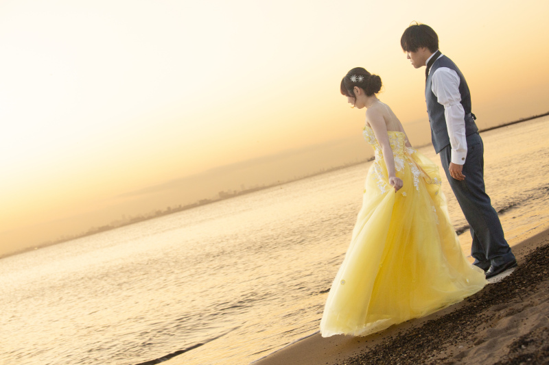 ◎稲毛海岸洋装ロケ3万円OFF◎月・火・金限定プラン（衣装/新婦ヘアメイク/撮影/全80カット以上データ付き）