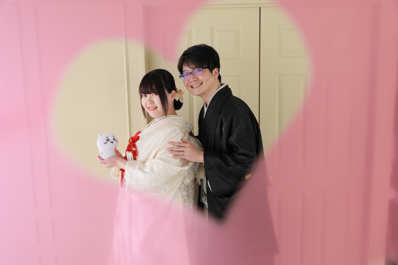 ハートの中にお二人が。。