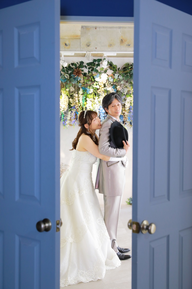 後ろからバックハグ!