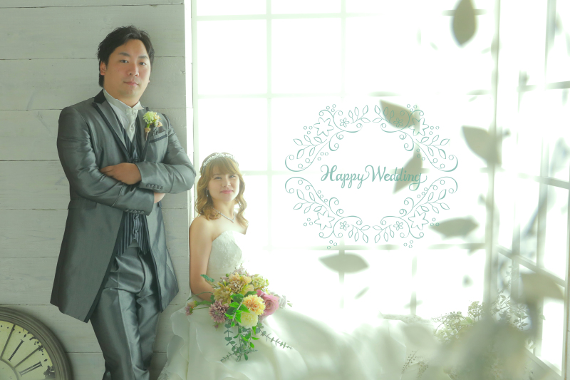 【和装1着+洋装1着プラン】お手頃価格♪衣装各1点(和・洋)新婦ヘアメイク、チェンジ 写真(6切りOrデータ)2ポーズ付き