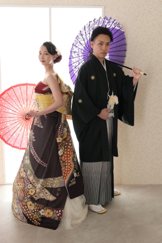 成人式で着たお振袖をドレス風にアレンジ着付け！