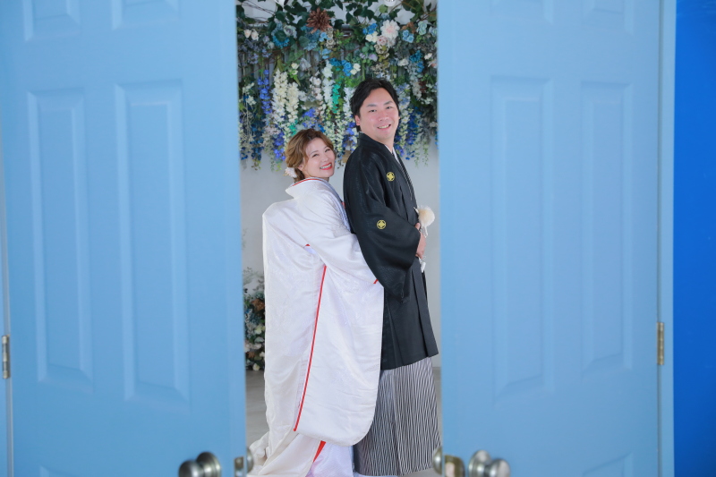 【和装1着+洋装1着プラン】お手頃価格♪衣装各1点(和・洋)新婦ヘアメイク、チェンジ 写真(6切りOrデータ)2ポーズ付き