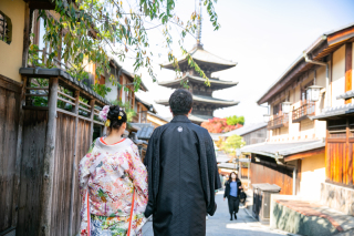 和装ロケーション撮影（八坂の塔周辺）