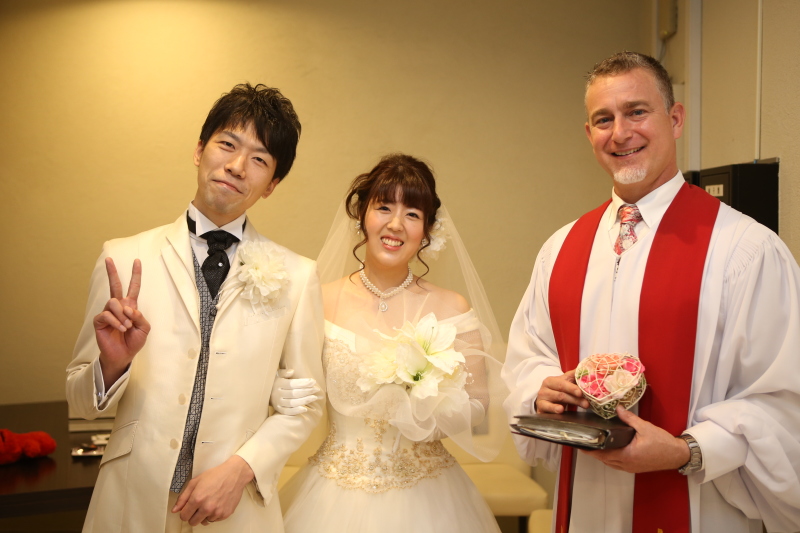 挙式後での１枚