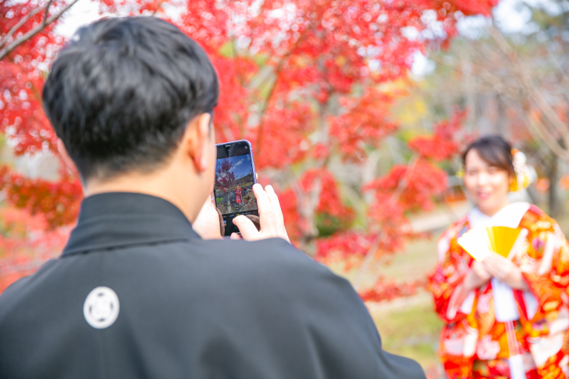 新婦様ソロカット中の新郎様