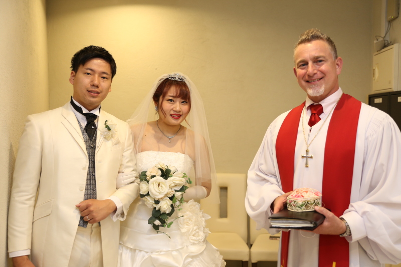 牧師先生との写真