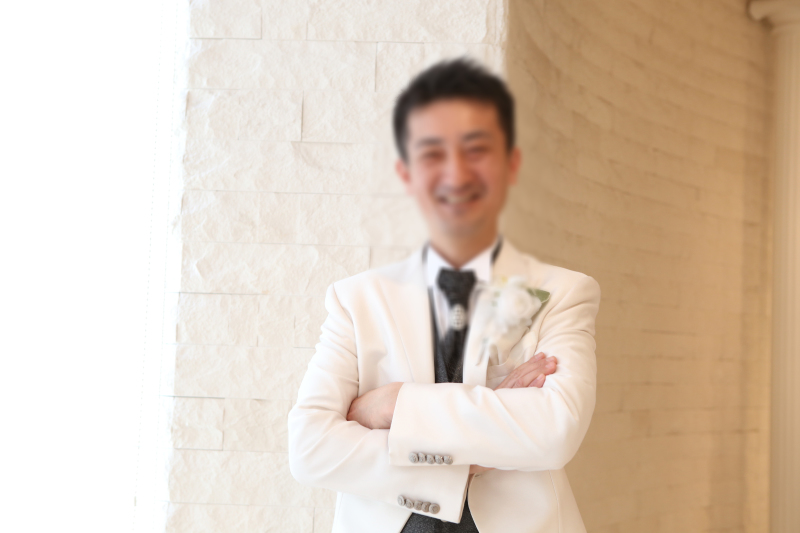 優しい笑顔が素敵な新郎様・・