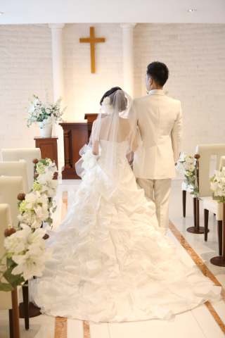 洋装チャペル撮影と和装スタジオ撮影