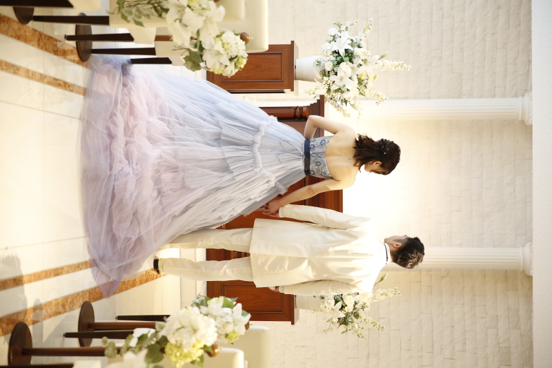 バージンロードを歩いてもらいました