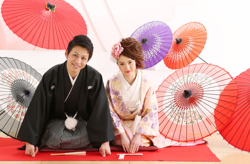 【前撮り/フォトウェディング】和装スタジオ+撮影全データ(66,000円税込)写真100カット+衣装ランクアップなしで選び放題