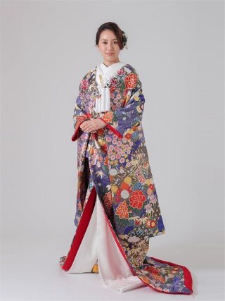 百花道長取地紋尽し(桔梗) 