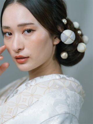 和装ﾍｯﾄﾞﾊﾟｰﾂ 毬(白)