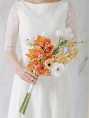 ブーケ：ｸﾗｯﾁﾌﾞｰｹ ﾎﾜｲﾄ×ｵﾚﾝｼﾞ 