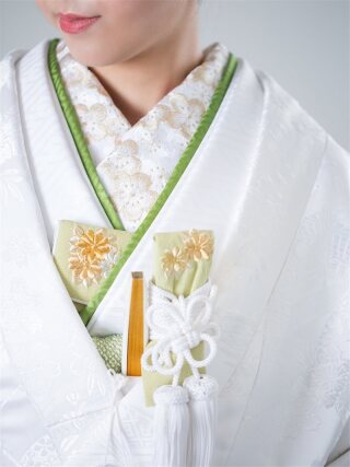 新婦 重ね衿：抹茶 