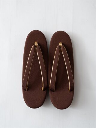 新婦草履：焦茶L(3段) 