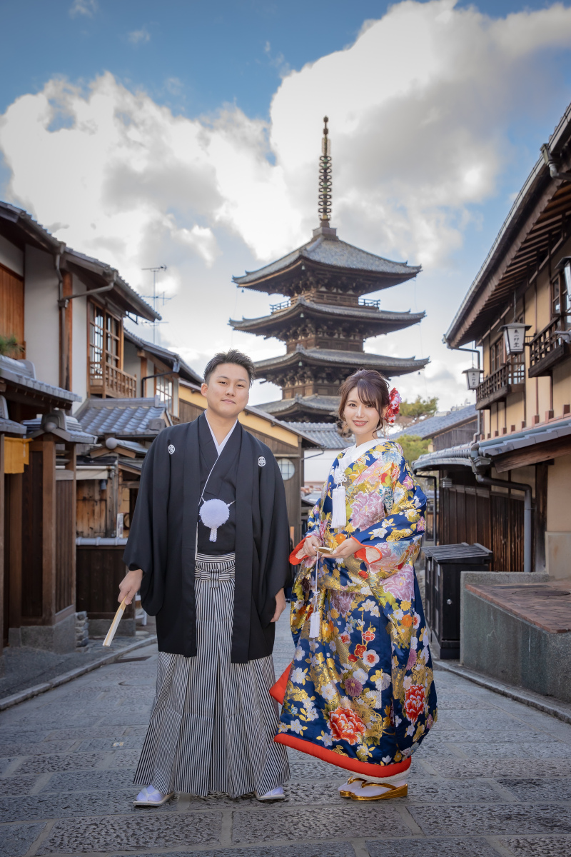 八坂の塔を背景に♪