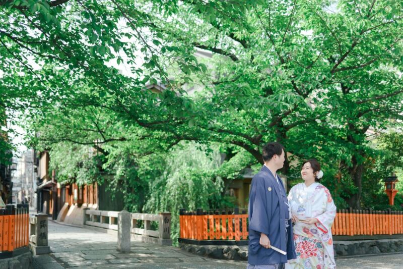 【祇園白川 "巽橋周辺"】100カットデータ＆衣装追加０円！時期制限もナシの安心ロケーションプラン♪ 