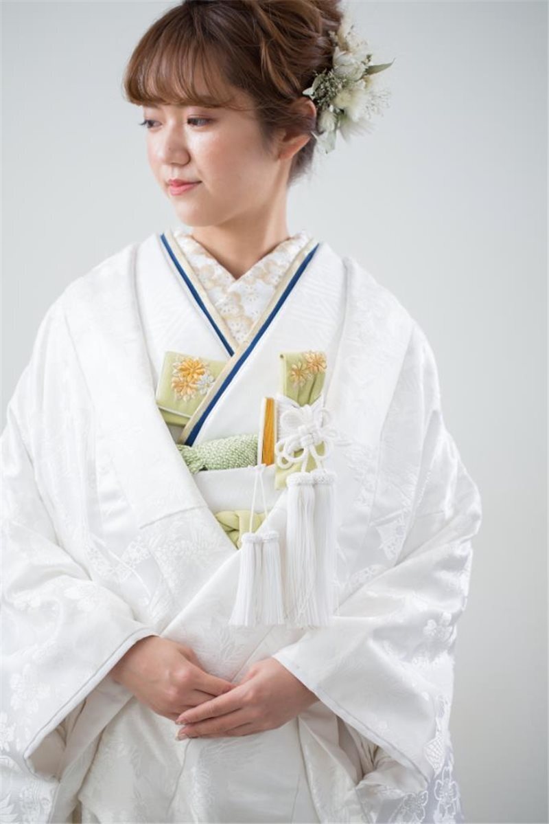 重ね衿 紺×金
