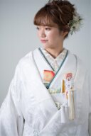 重ね衿 苔色 ｺｹ