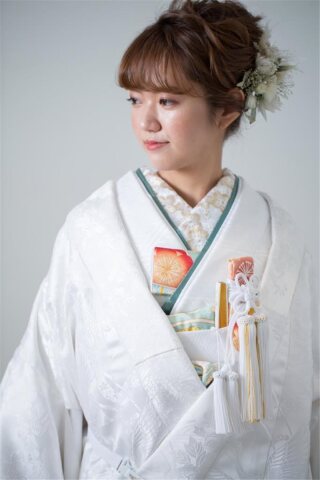 重ね衿 苔色 ｺｹ