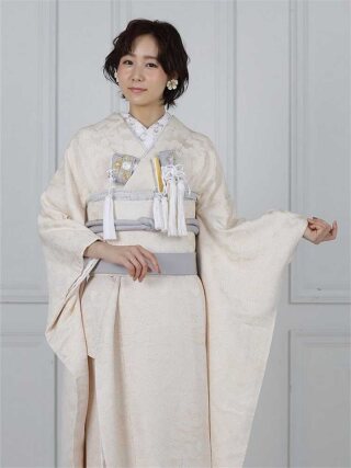 新婦 色掛下 牡丹尽し ﾎﾞﾀﾝﾂﾞｸｼ 白金