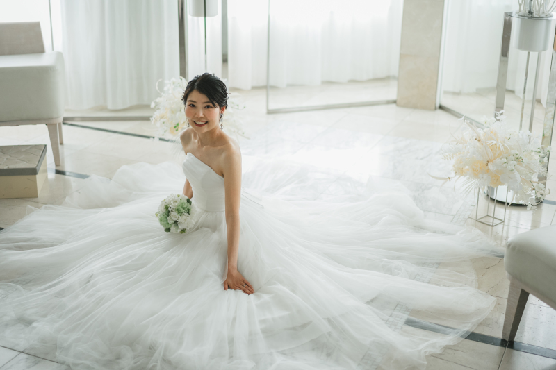 お座りショットも可愛い♡