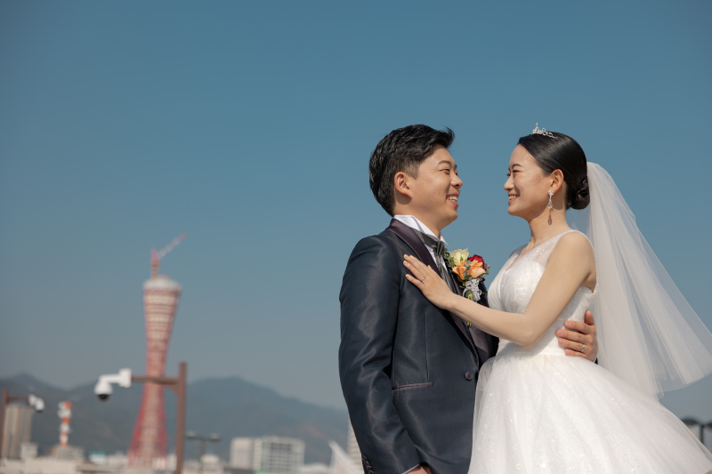 この日の空を背景に