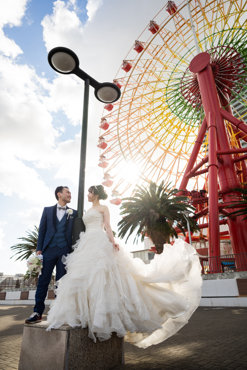 大迫力の観覧車とともに
