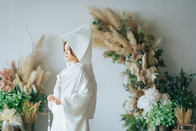 綿帽子×洋髪の美しさ