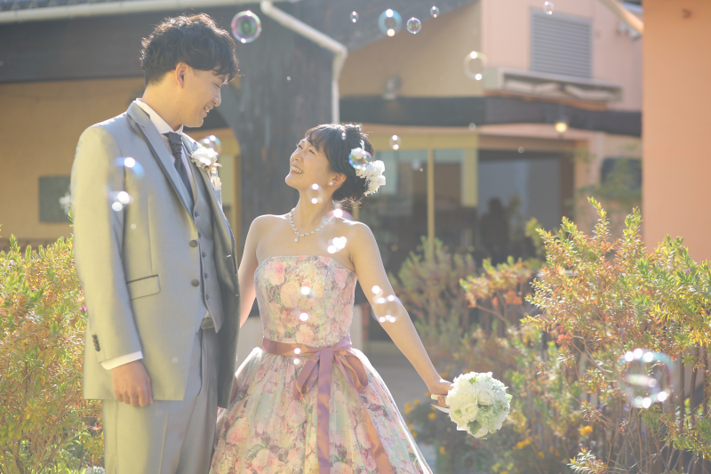 キラキラのシャボン玉とともに