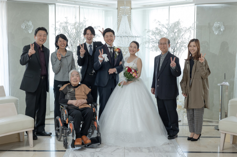 家族との集合写真も忘れずに