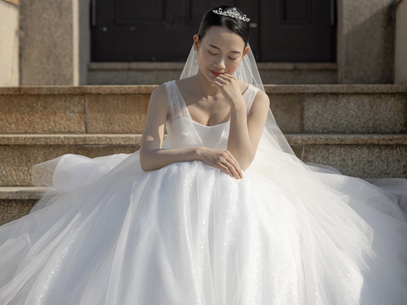 階段でのお座りショットはより美しい