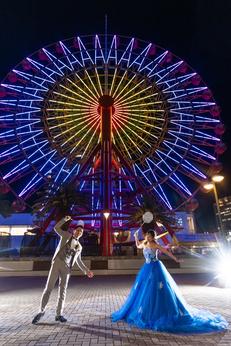 バトミントンでいざ勝負!!