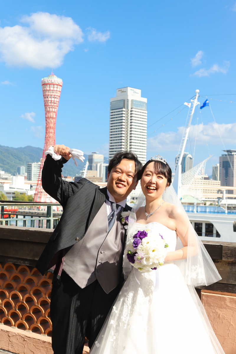 晴天に恵まれたお2人