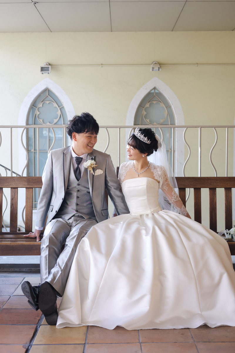 ふたりが見つめ合うと自然な笑顔に