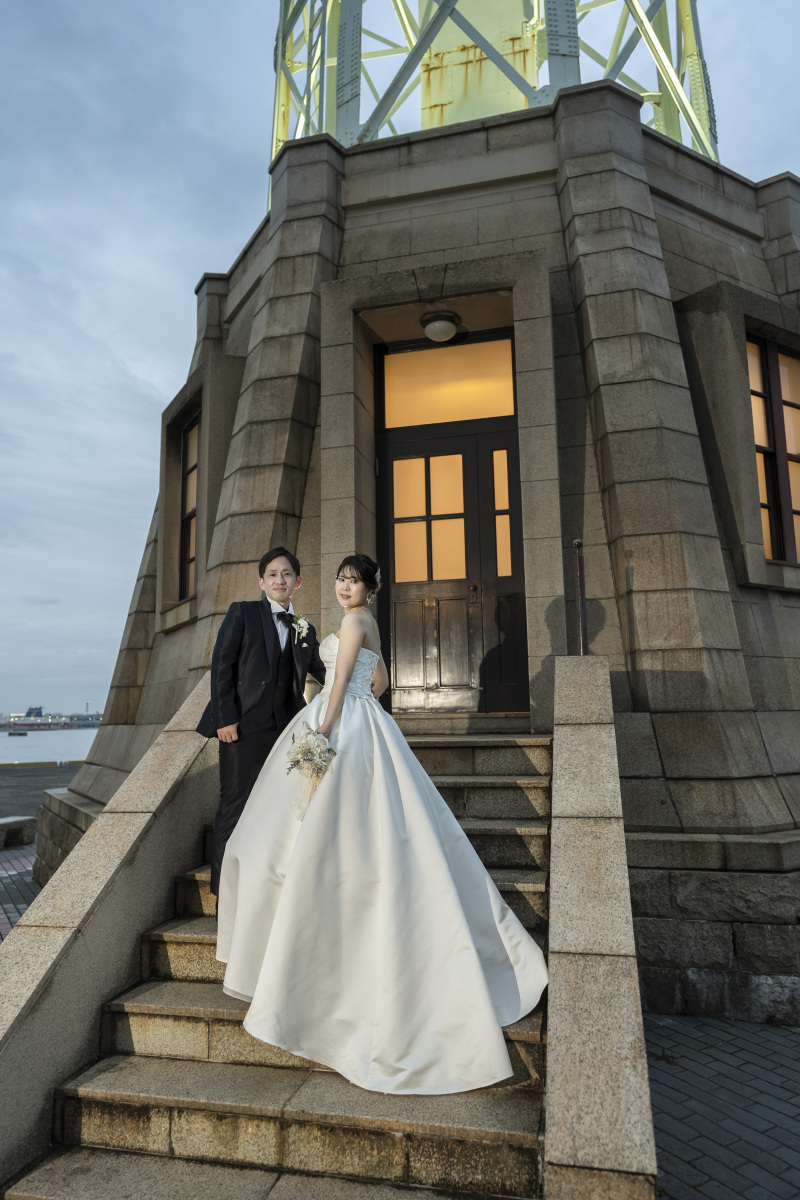 異国間あふれる灯台での一枚