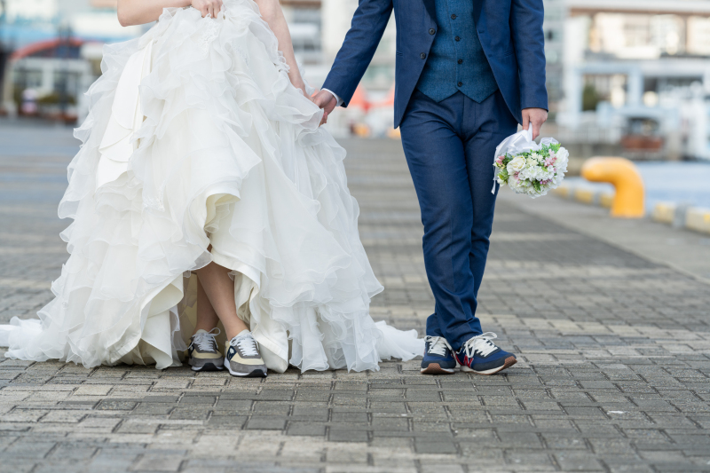 足元のお色直しも素敵！