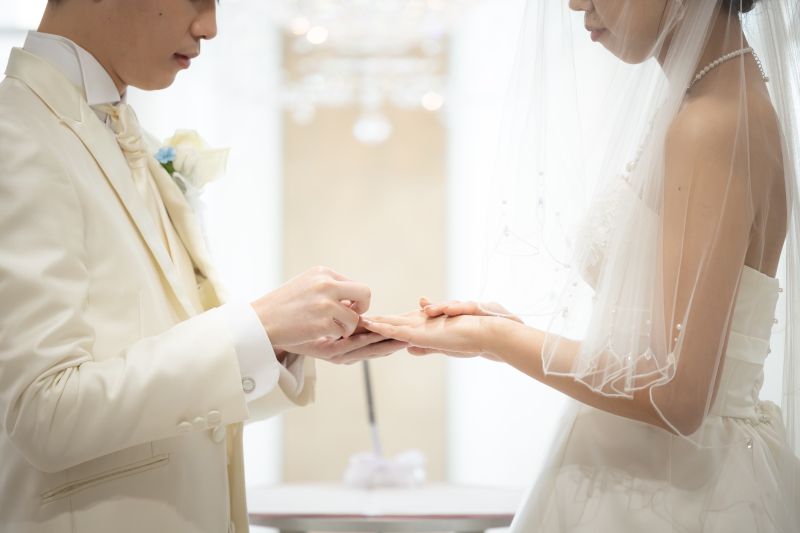 永遠の愛の象徴♡指輪の交換