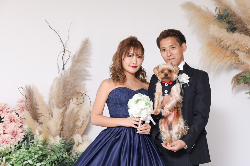 小さな結婚式 神戸モザイク店_ペットと一緒に撮影できる