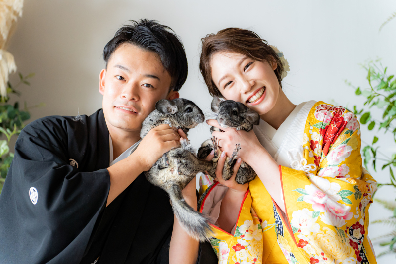 小さな結婚式 神戸モザイク店_ペットと一緒に撮影できる