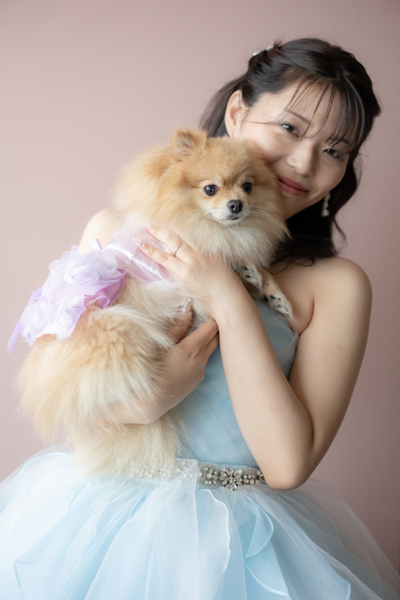 小さな結婚式 神戸モザイク店_ペットと一緒に撮影できる