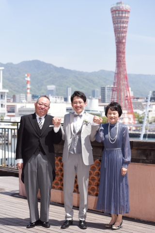 小さな結婚式 神戸モザイク店_【チャペル・スタジオどっちもOK】ちょっと外撮影