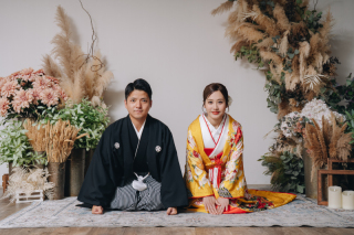 小さな結婚式 神戸モザイク店_スタジオ×和装